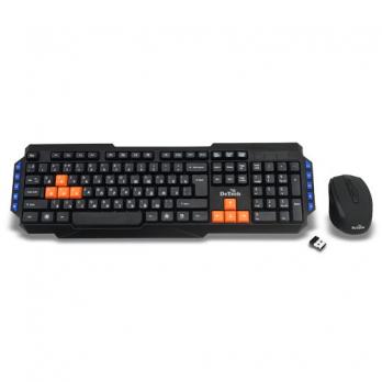 Комплект DeTech Wireless Combo DЕ-304W - беспроводные игровая клавиатура + мышь