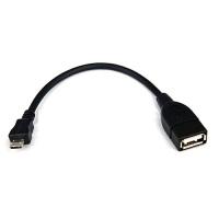 Кабель DeTech USB 2.0 (ОTG) AF/Micro-B 0,1м