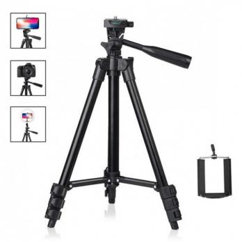 Штатив для фотоаппарата трипод 3120 Black + держатель для мобильного телефона +чехол