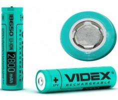 АККУМУЛЯТОР VIDEX ЛИТИЙ-ИОННЫЙ 18650(БЕЗ ЗАЩИТЫ) 2800MAH BULK/1ШТ