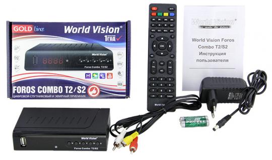 Спутниковый ресивер приставка World Vision Foros Combo T2/S2
