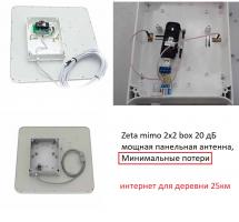Zeta mimo 2x2 box 20 дБ мощная панельная антенна, Минимальные потери